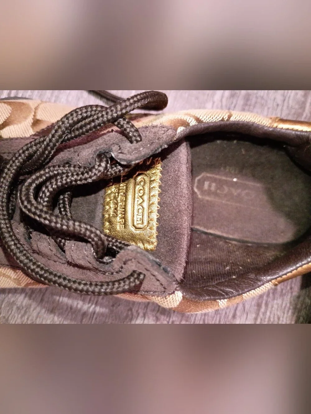 Coach Signature Canvas Sneaker in Brown/Beige